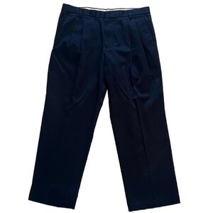Dockers Men’s Classic Fit Pleated Dress Pants Dark Blue Navy 36x29 Pockets